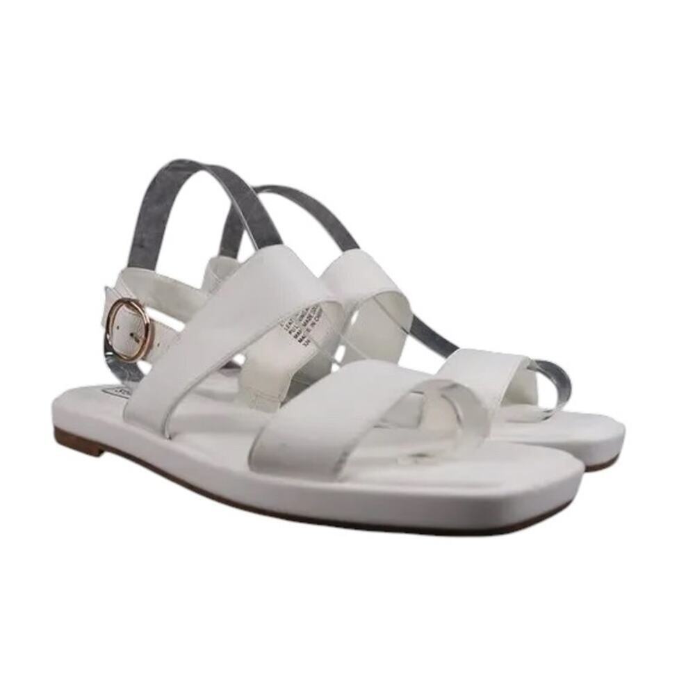 Steve Madden Shoes Womens 9.5 Sandals Dressy Casual Flat Slingback Ethos White